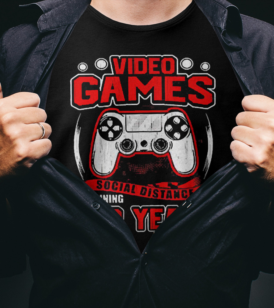 Video Games Social Distance Training For Years Controller T-Shirt