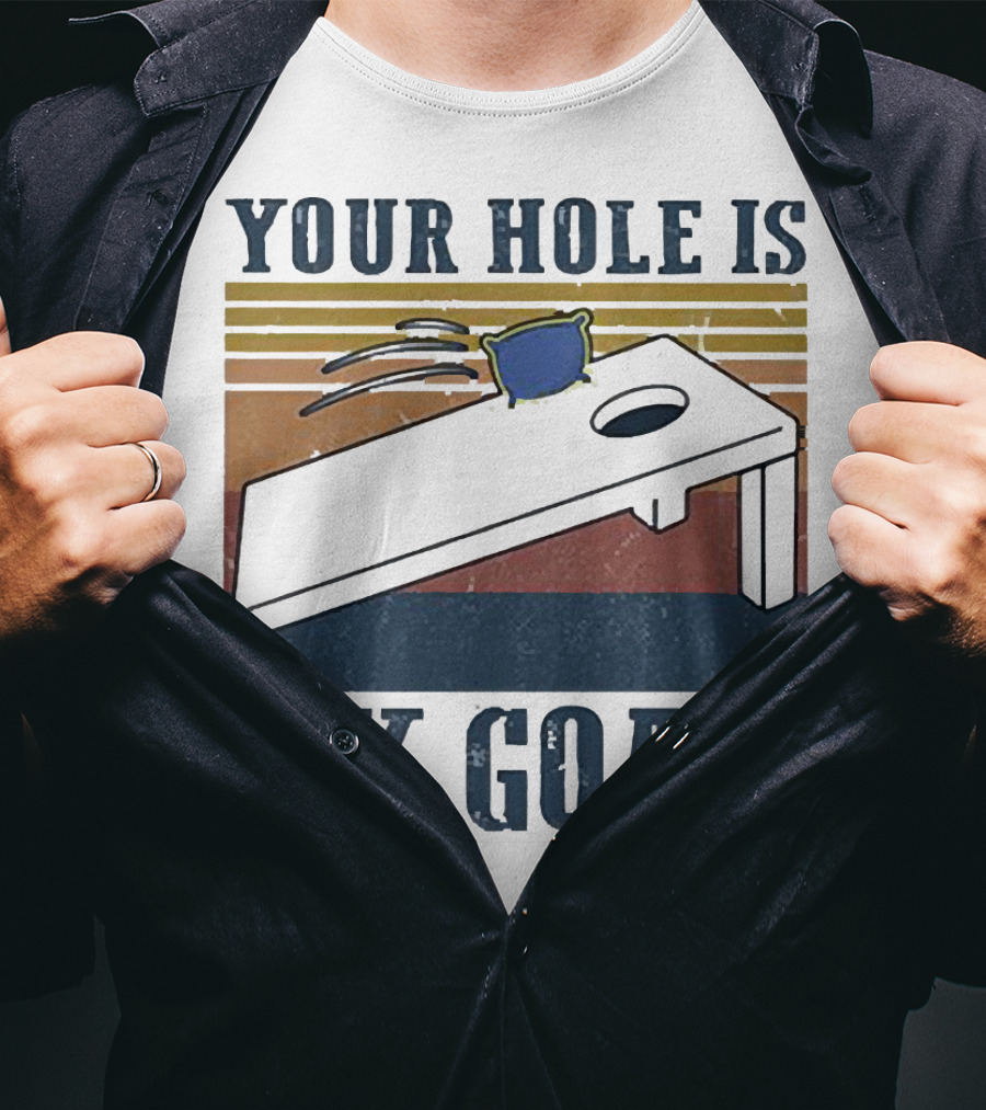 Cornhole Your Hole Is My Goal Fun Game Moment T-Shirt