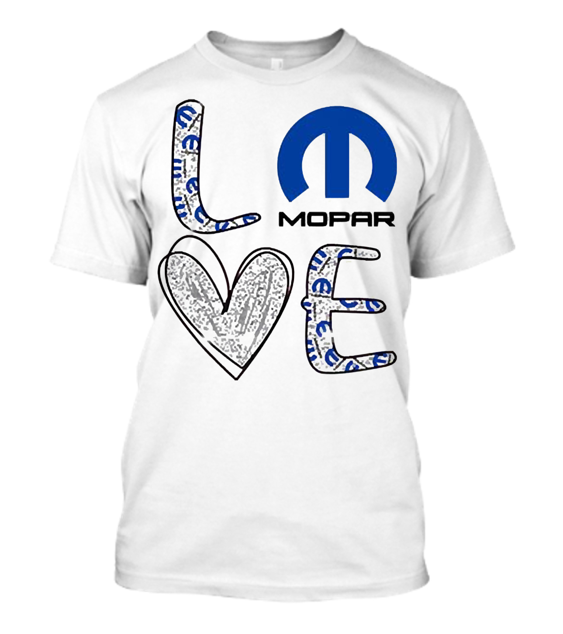 LOVE Mopar Emblem Blue T-Shirt