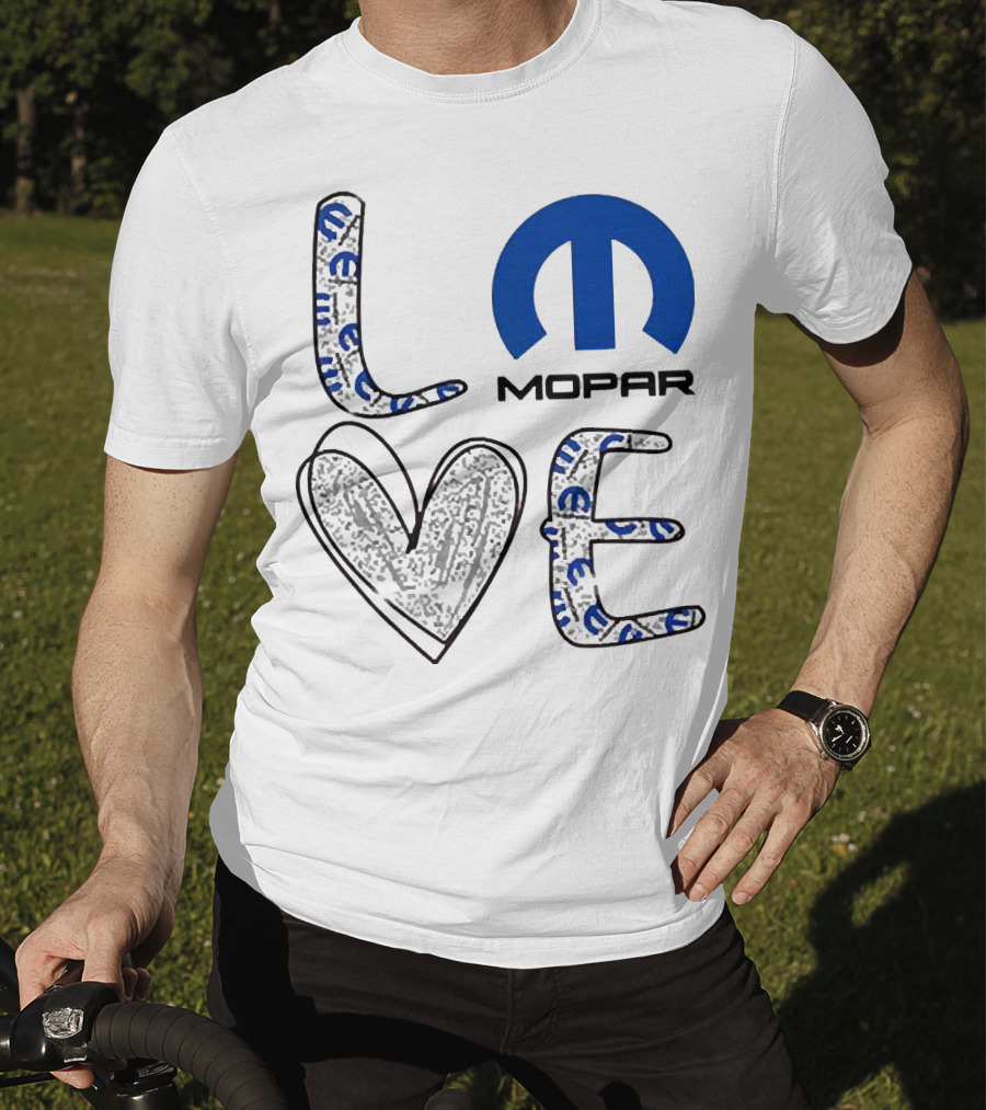 LOVE Mopar Emblem Blue T-Shirt