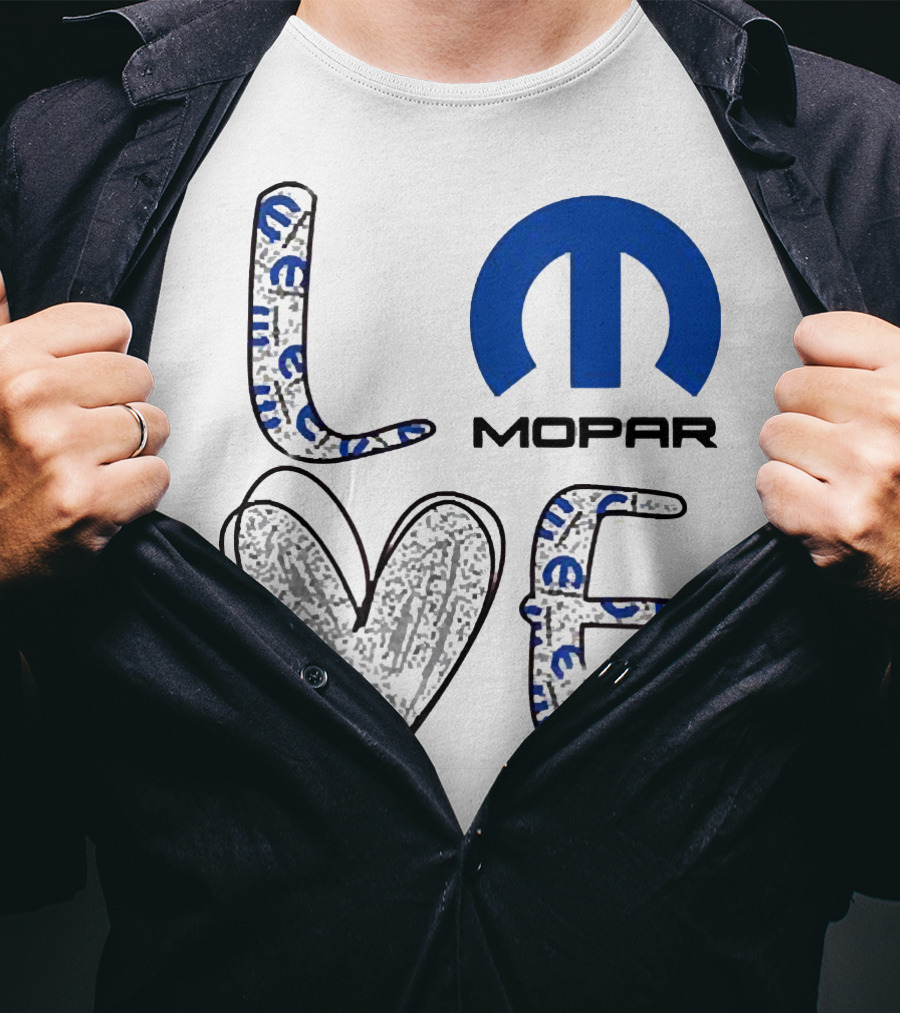 LOVE Mopar Emblem Blue T-Shirt