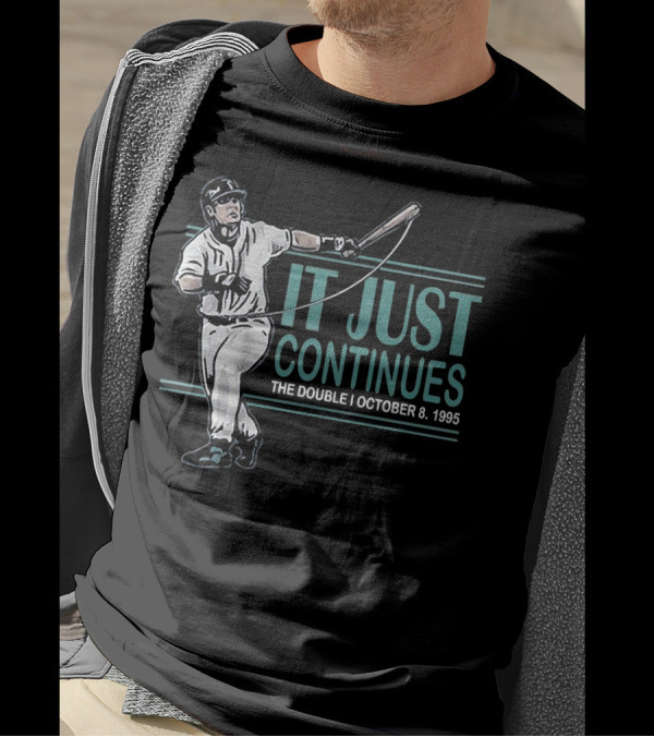 IT JUST CONTINUES The Double I October 8 1995 Baseball Player T-Shirt