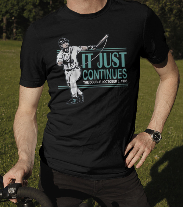 IT JUST CONTINUES The Double I October 8 1995 Baseball Player T-Shirt