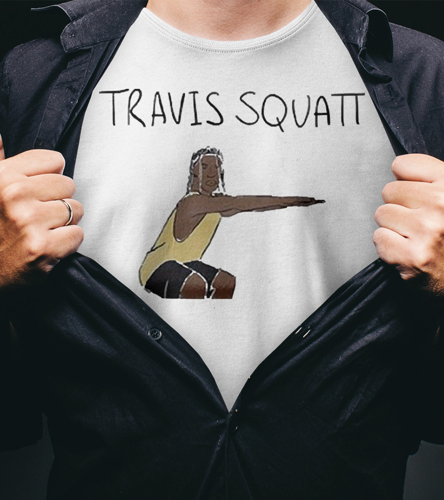 Travis Scott Squatt Fitness Parody Workout Humor T-Shirt