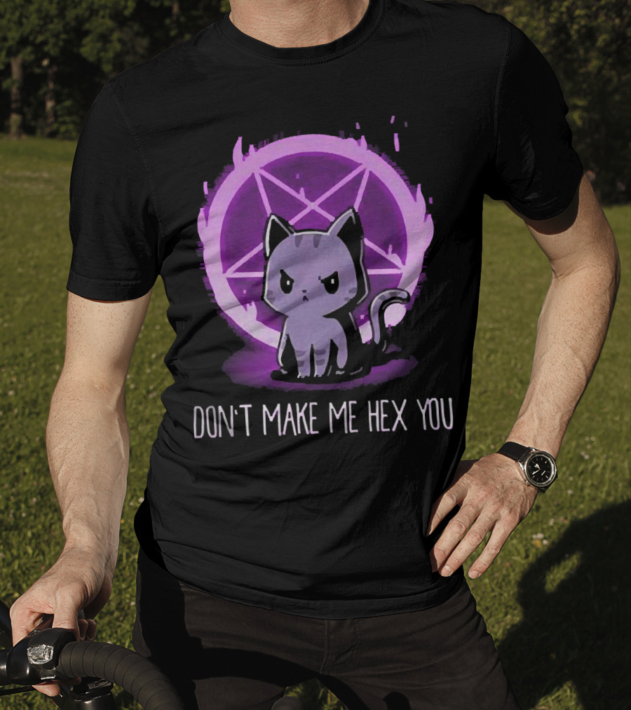 Don't Make Me Hex You Cat With Pentagram T-Shirt