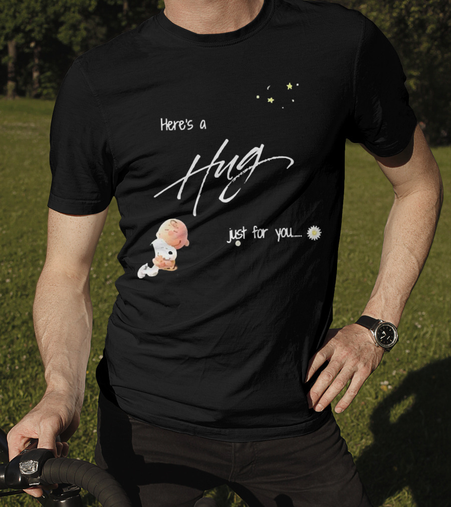 Here's A Hug Just For You With Stars And Daisy Flower T-Shirt
