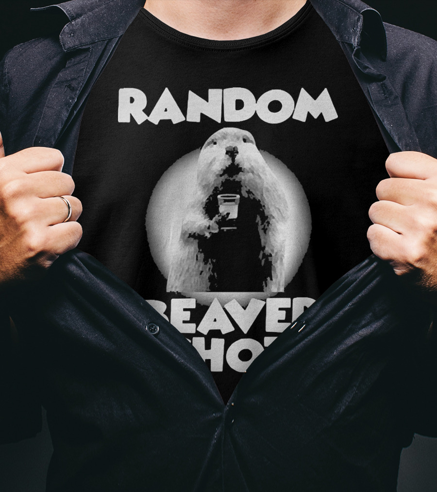 Random Beaver Shot Holding Drink T-Shirt