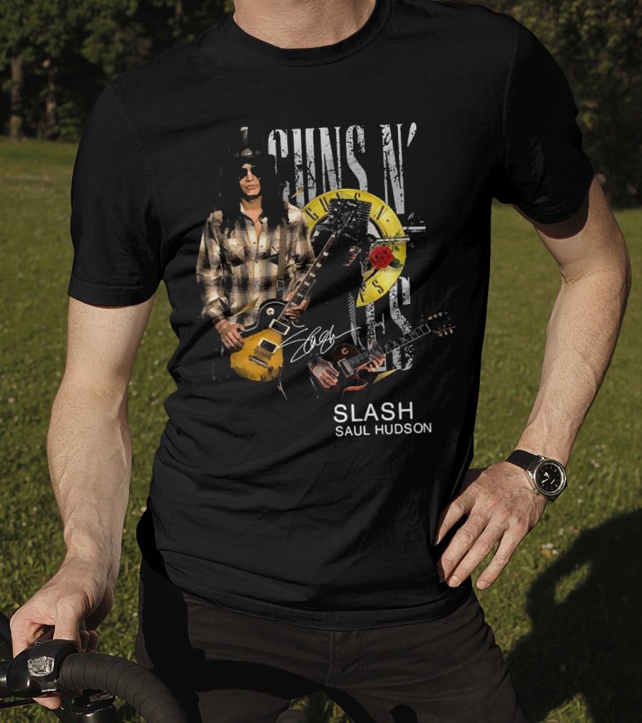Guns N’ Roses Slash Saul Hudson Signature Image T-Shirt