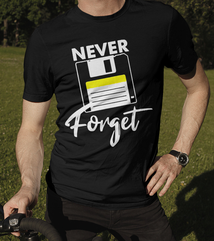 Never Forget Nerd Nerds Floppy Disk T-Shirt