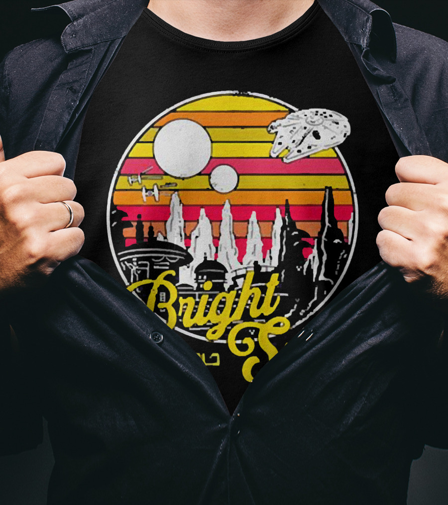 Bright Suns Star Wars Inspired Galactic Sunset Scene T-Shirt