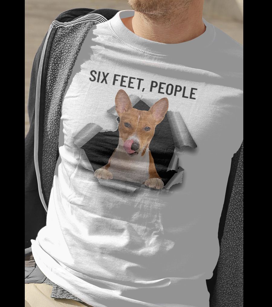 Six Feet People Basenji Torn Ripper T-Shirt
