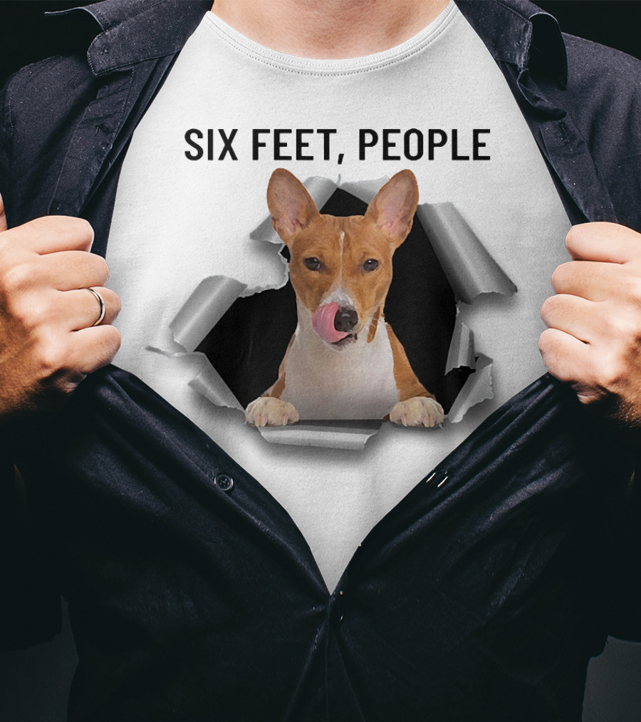 Six Feet People Basenji Torn Ripper T-Shirt
