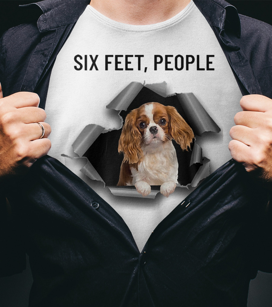 Six Feet People Cavalier King Spaniel Torn Ripper T-Shirt