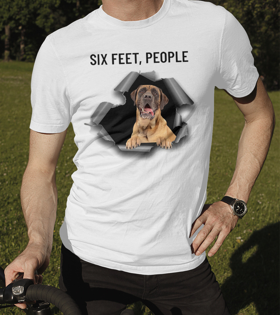 Six Feet People English Mastiff Ripping Through T-Shirt