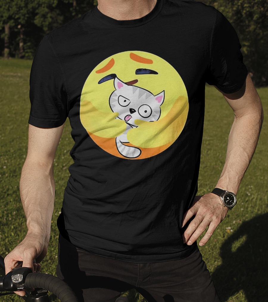 Icon Care Emoji Embrace Cat T-Shirt