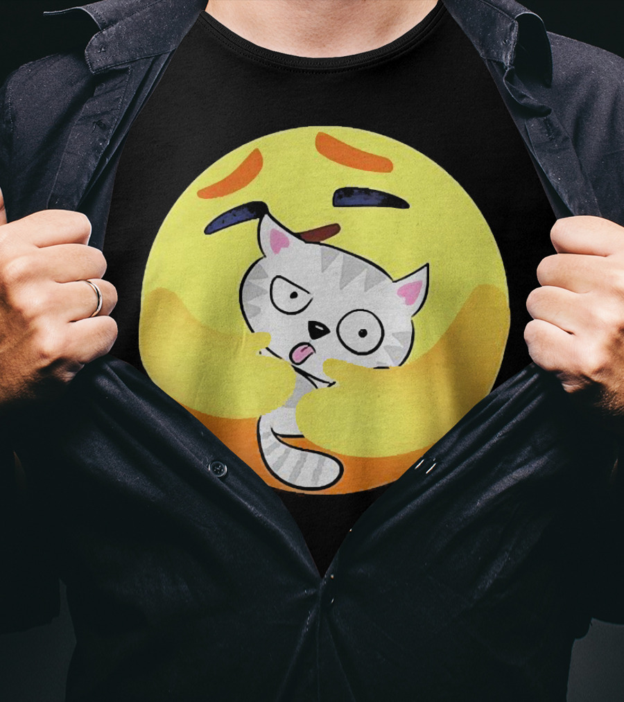 Icon Care Emoji Embrace Cat T-Shirt