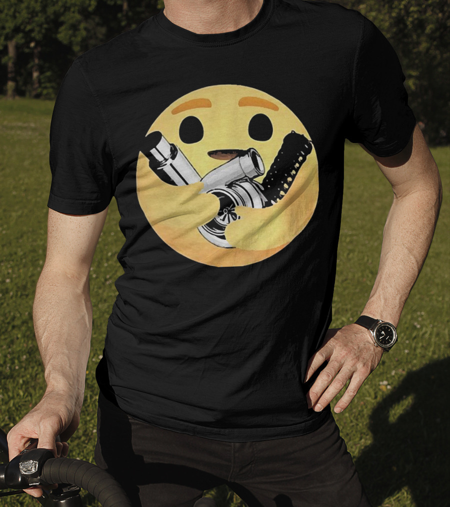 Hugging Emoji Turbocharger Car Enthusiast T-Shirt