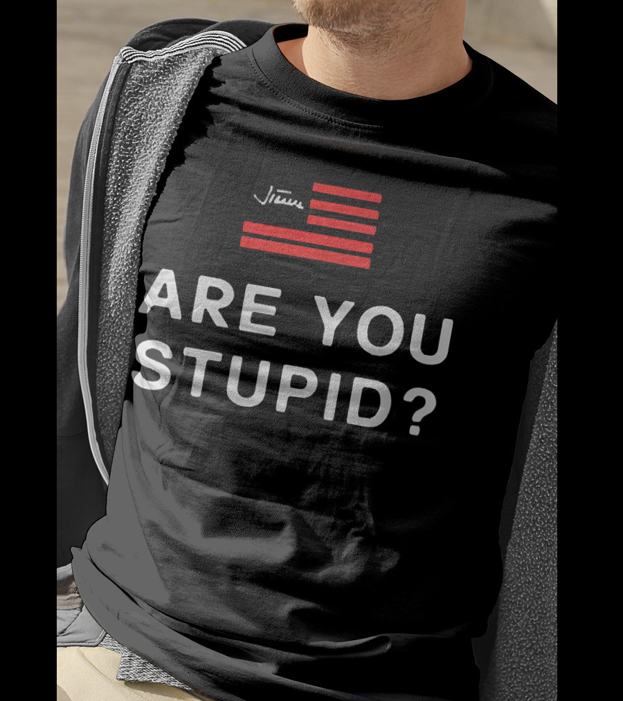 Judge Jeanine Are You Stupid Signature Red Stripes T-Shirt