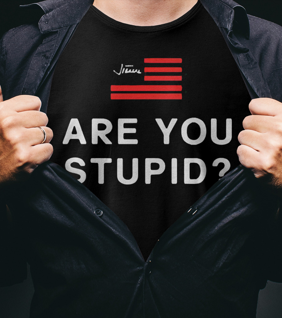 Judge Jeanine Are You Stupid Signature Red Stripes T-Shirt