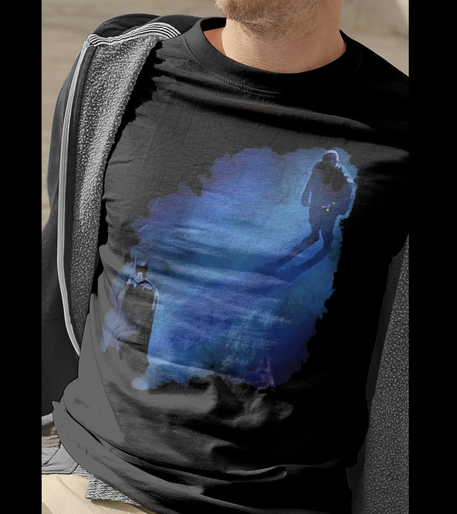 Batman Versus Thanos Blue Shadow Showdown T-Shirt