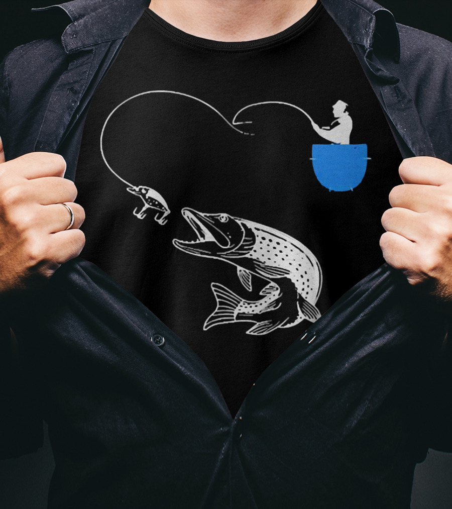 Fishing From The Pocket With A Giant Fish T-Shirt