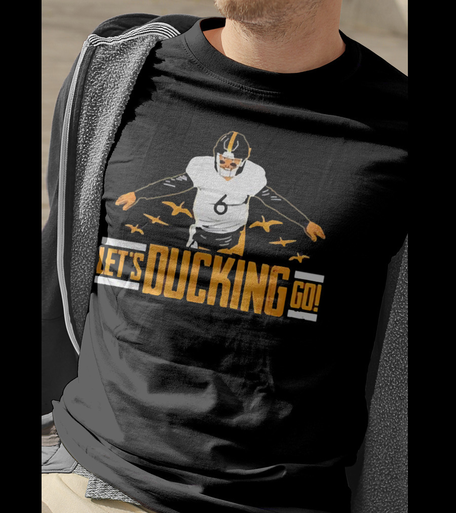 Let's Ducking Go Devlin Hodges Number Six Football T-Shirt