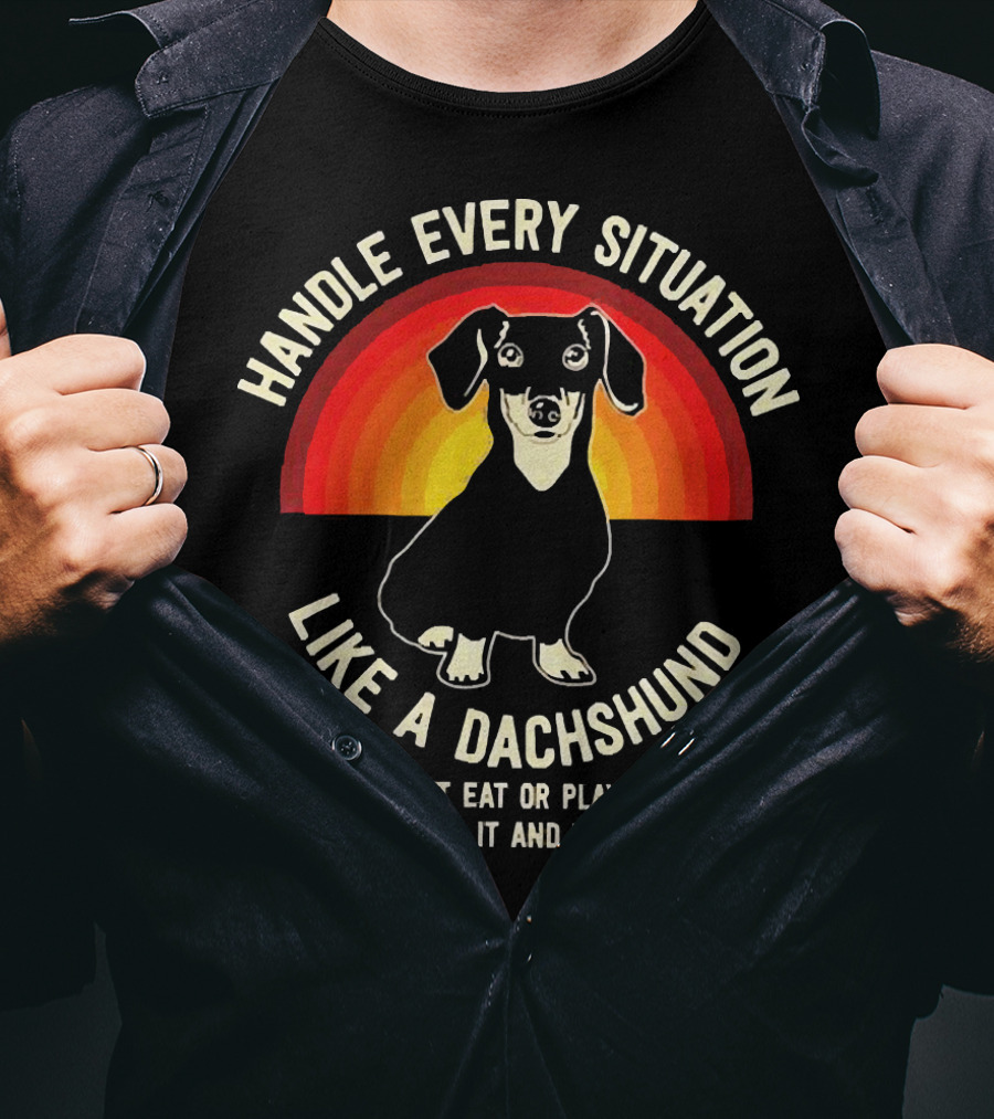 Handle Every Situation Like A Dachshund If You Can’t Eat Or Play With It Just Pee On It And Walk Away T-Shirt