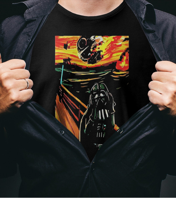 Star Wars Darth Vader The Scream Death Star T-Shirt
