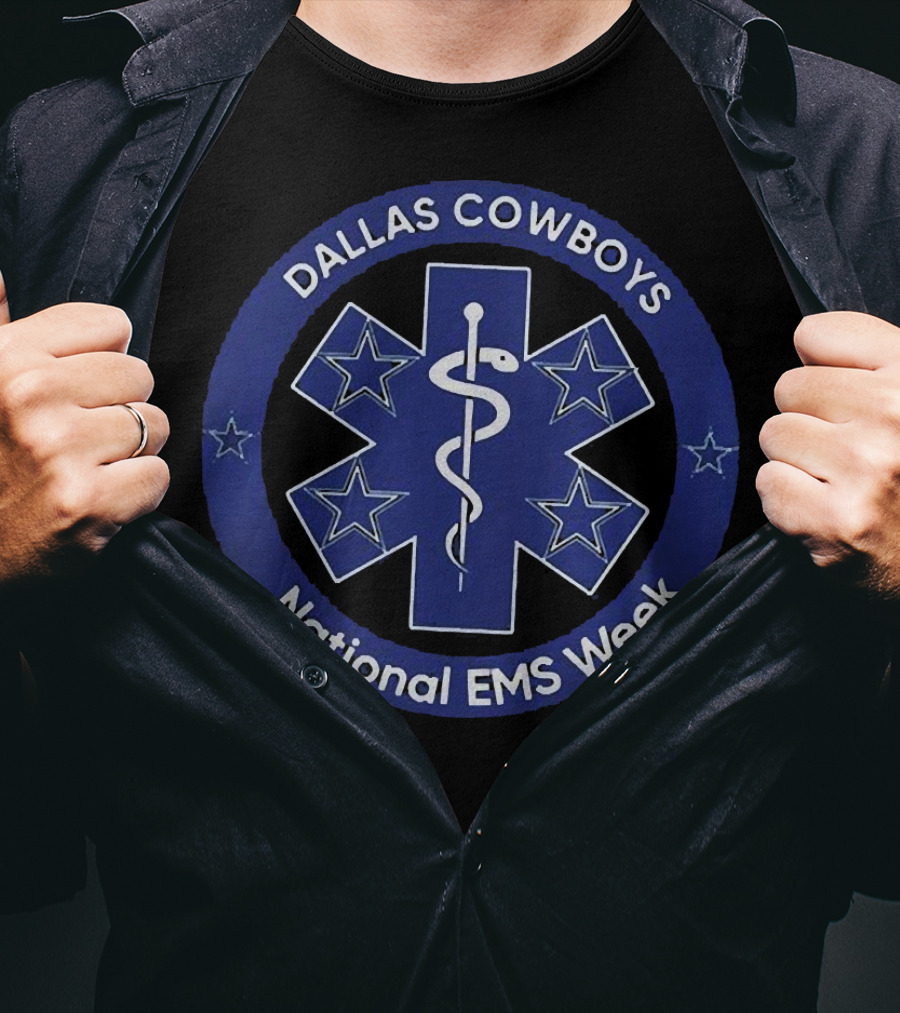 Dallas Cowboys National EMS Week Star Of Life T-Shirt