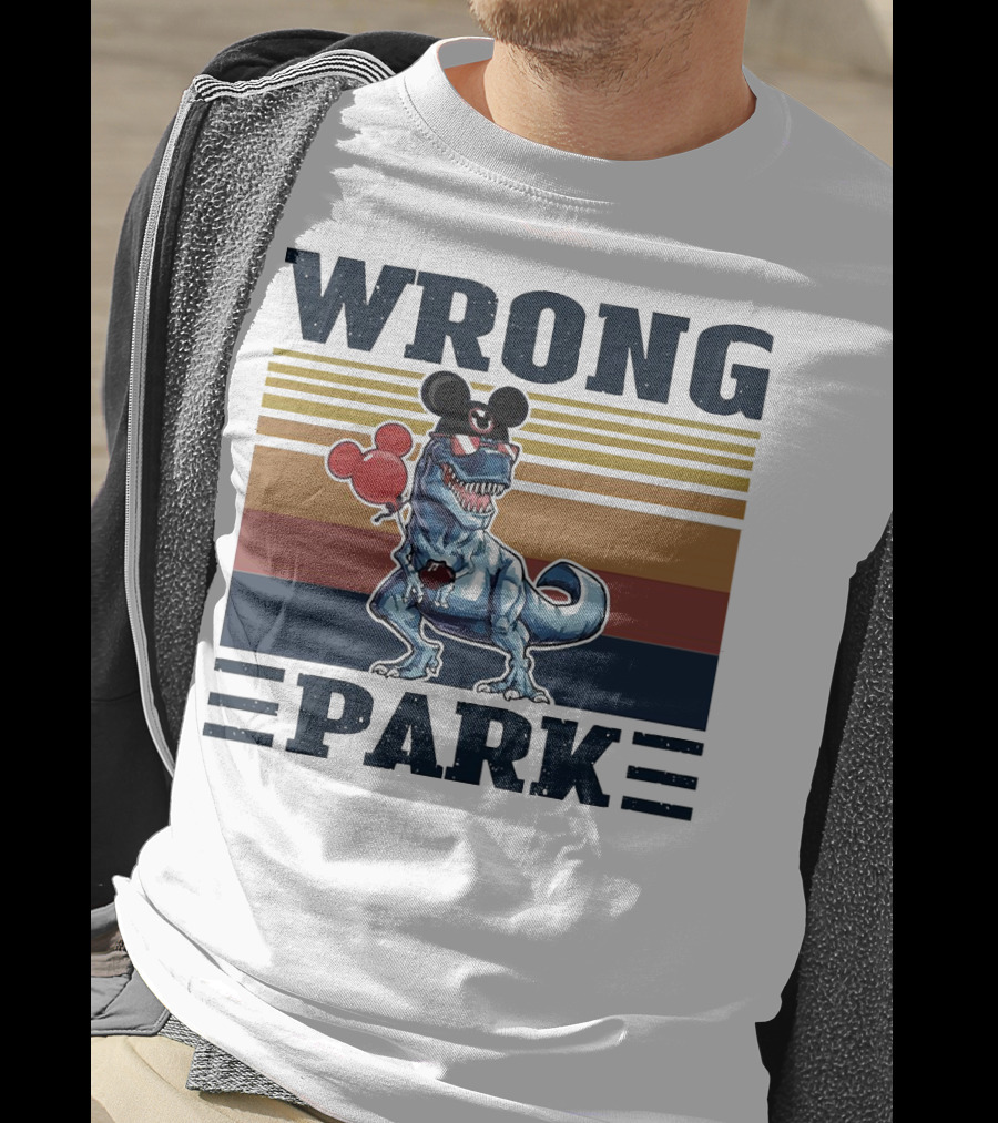 Wrong Park Dinosaur Rex Mickey Balloon T-Shirt