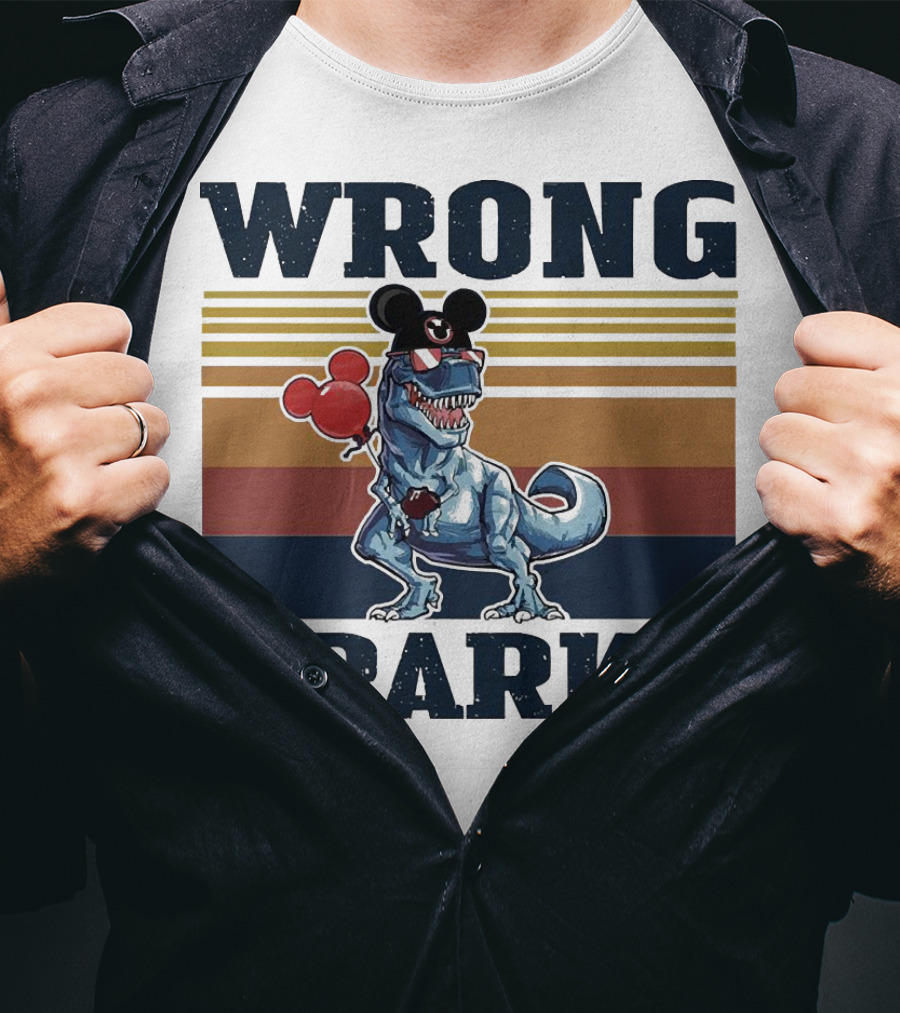 Wrong Park Dinosaur Rex Mickey Balloon T-Shirt