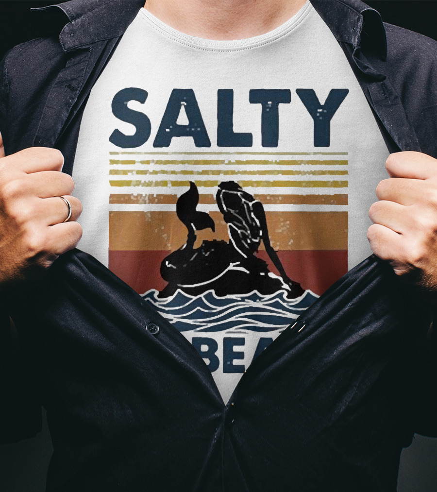 Salty Lil’ Beach Mermaid Vintage Wave T-Shirt