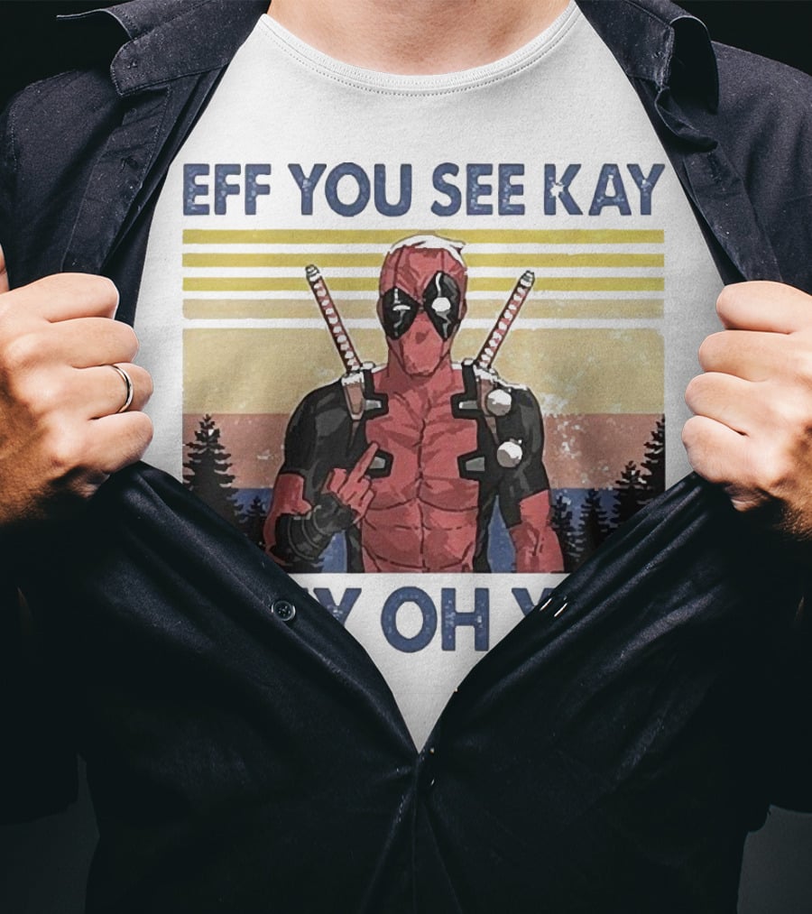 Eff You See Kay Why Oh You Retro Superhero T-Shirt