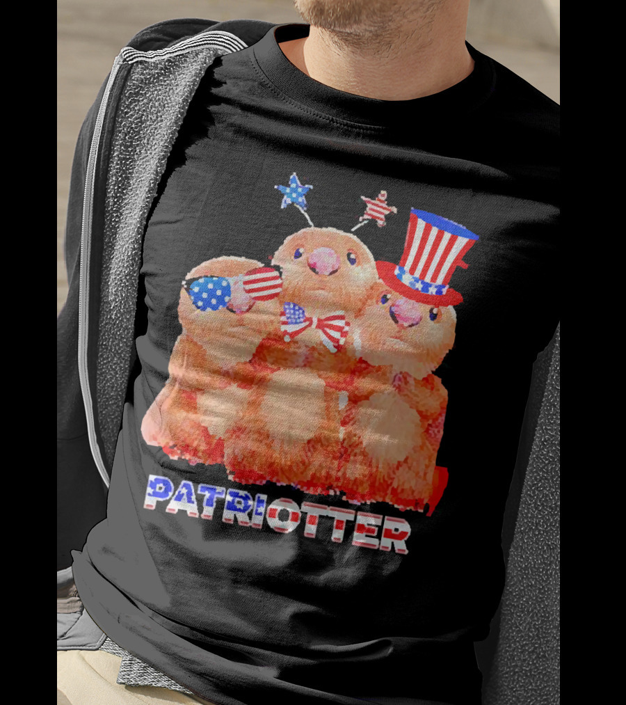 Patriotter America Flag Independence Day Otters T-Shirt