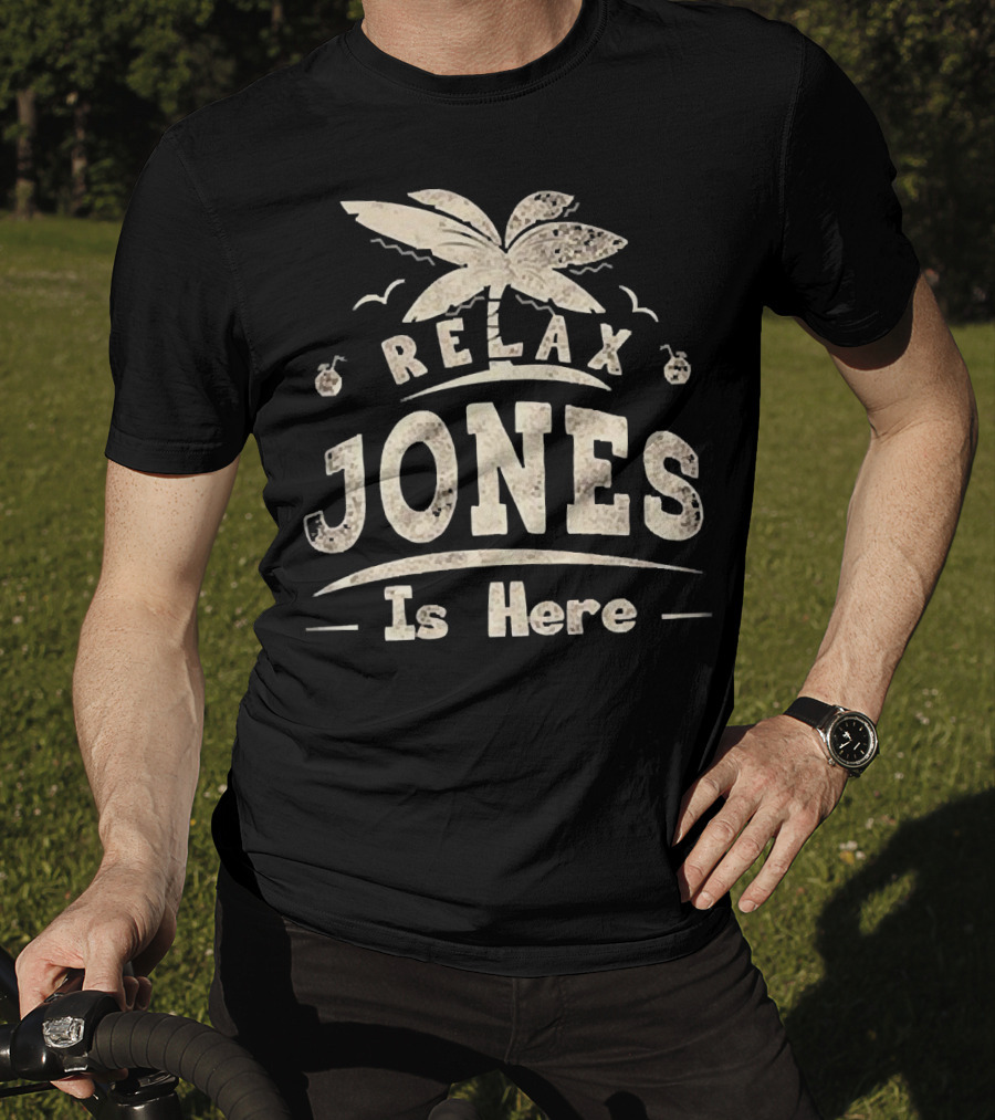 Relax Jones Is Here Palm Tree And Birds T-Shirt