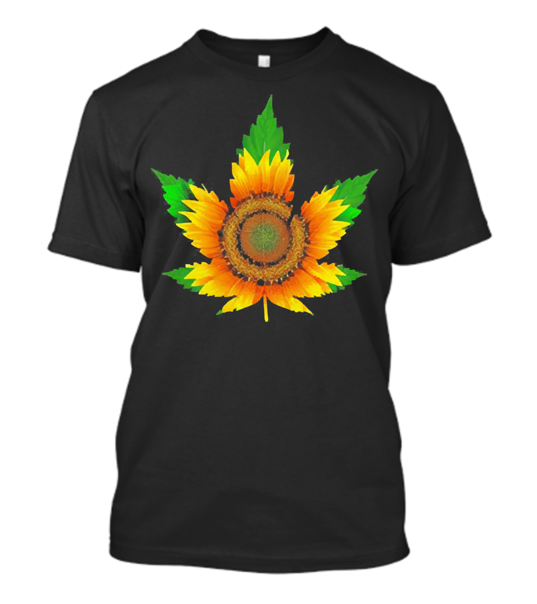 Weed Leaf Sunflower Beautiful T-Shirt