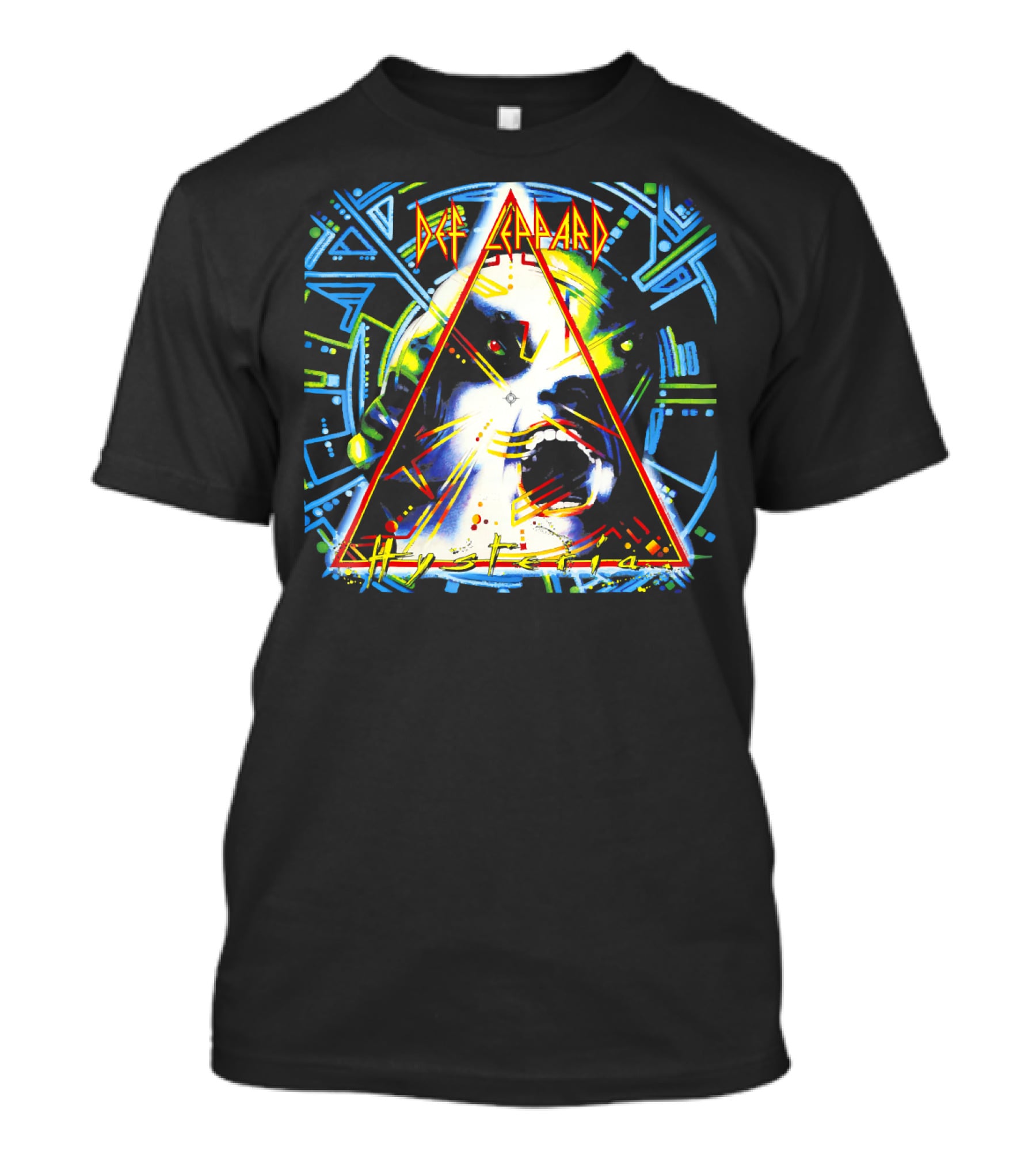 Def Leppard Hysteria Album Cover Art Iconic Triangle T-Shirt