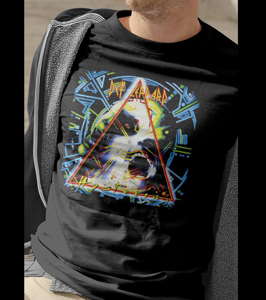 Def Leppard Hysteria Album Cover Art Iconic Triangle T-Shirt
