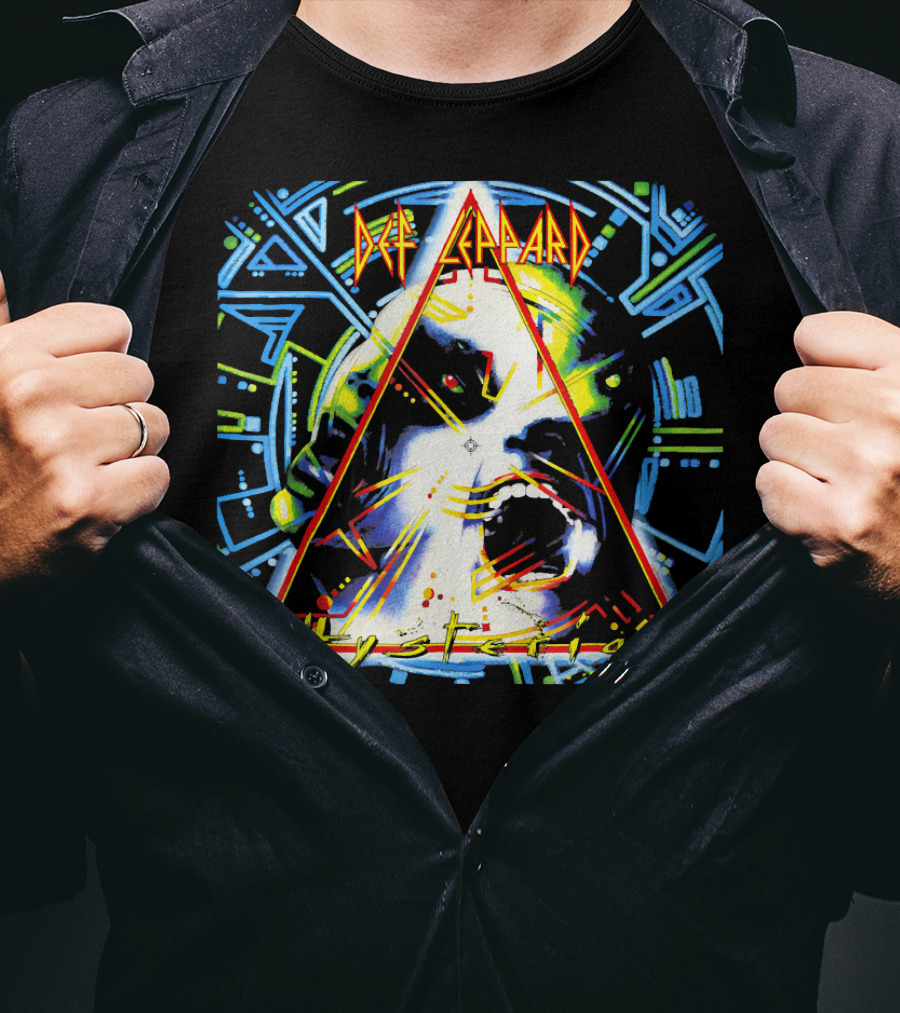 Def Leppard Hysteria Album Cover Art Iconic Triangle T-Shirt