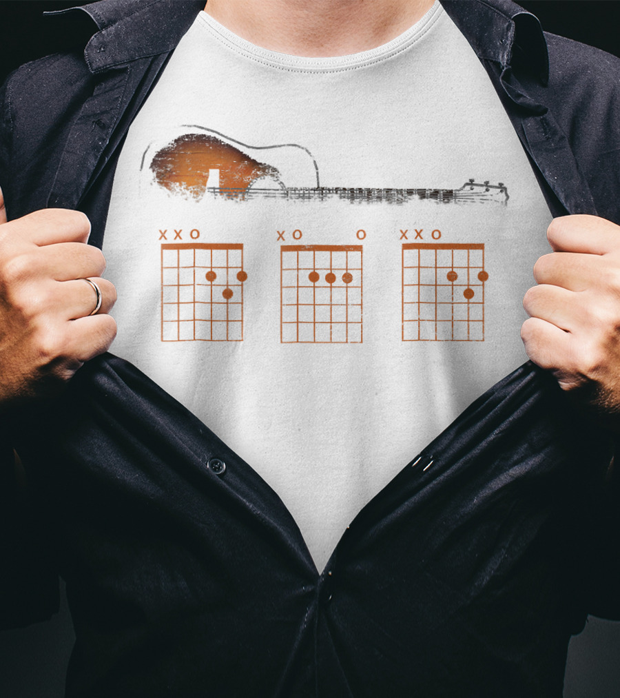 Guitar Chord Dad Father's Day Funny Guitar Lover T-Shirt