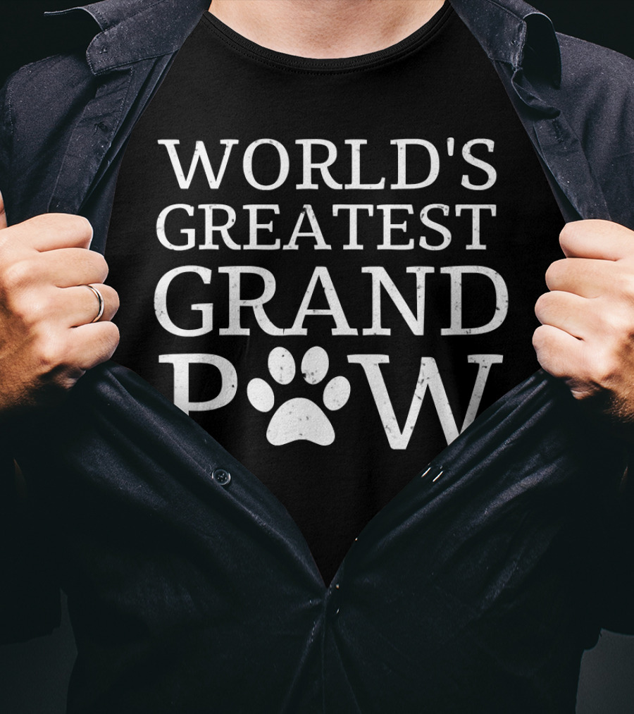 World's Greatest Grand Paw Funny Dogs T-Shirt