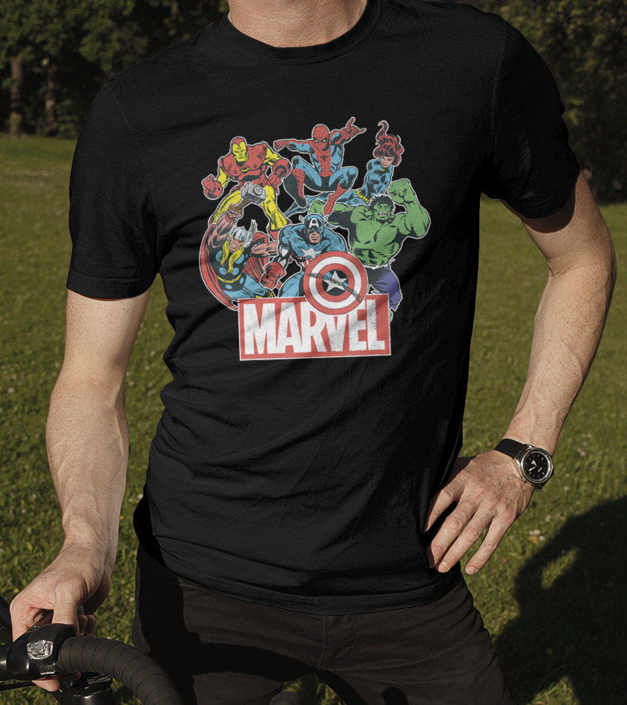 Marvel Avengers Retro Comic Team Icons T-Shirt