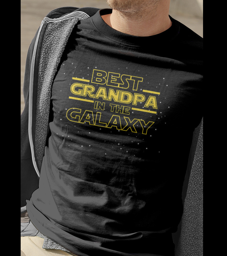 Best Grandpa In The Galaxy Mens Birthday Grandpa T-Shirt