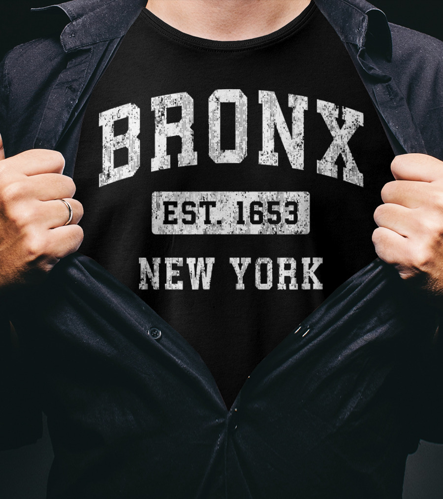 Bronx New York Est. 1653 Vintage Style Sports T-Shirt