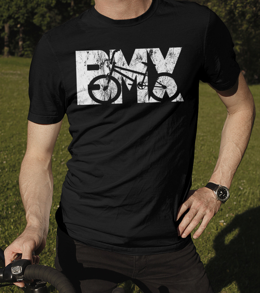 Cool Vintage BMX Bike Racing Fan Text With Bicycle T-Shirt