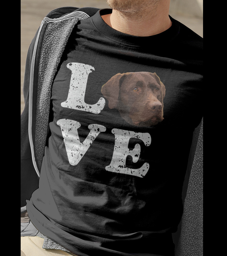 Love My Chocolate Lab Labrador Retriever Dog T-Shirt