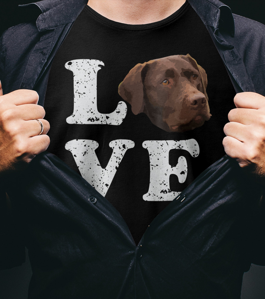Love My Chocolate Lab Labrador Retriever Dog T-Shirt