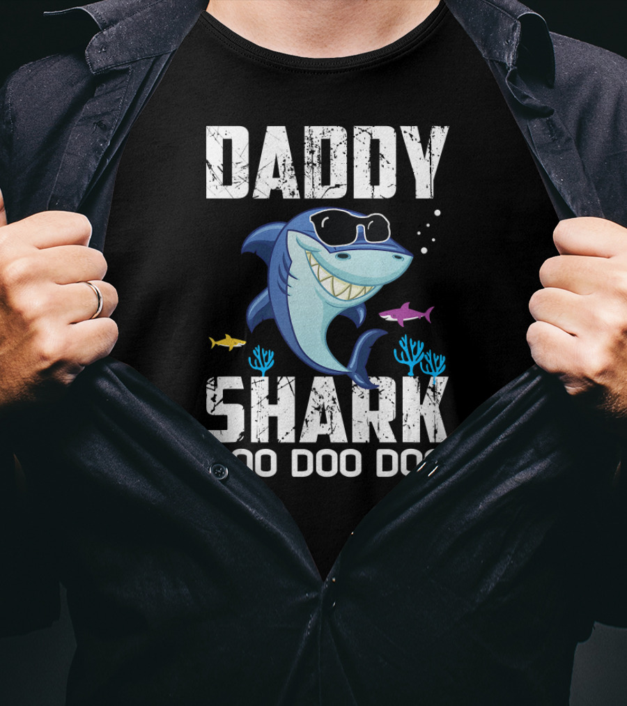 Daddy Shark Doo Doo Doo Mens Daddy Shark T-Shirt