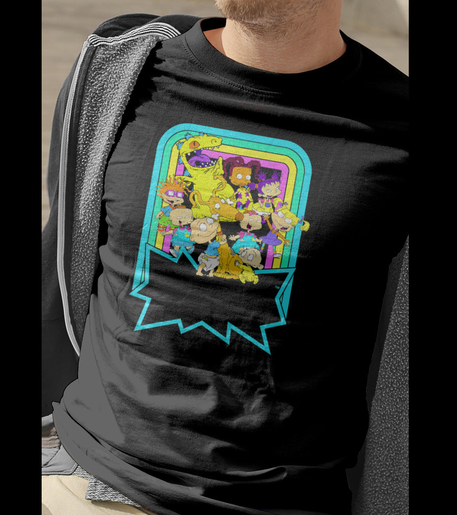 Rugrats Neon Rainbow Reptar Friends Nickelodeon T-Shirt