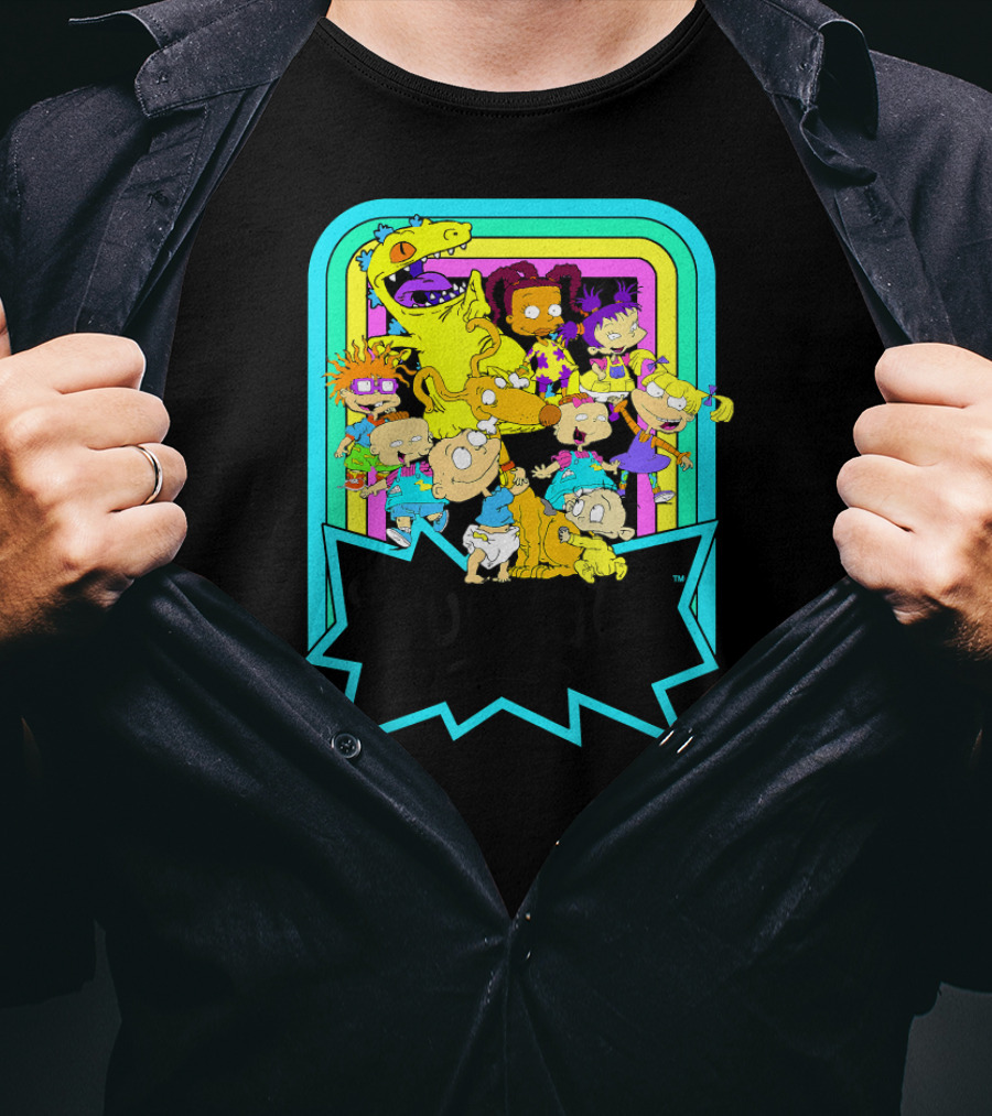 Rugrats Neon Rainbow Reptar Friends Nickelodeon T-Shirt
